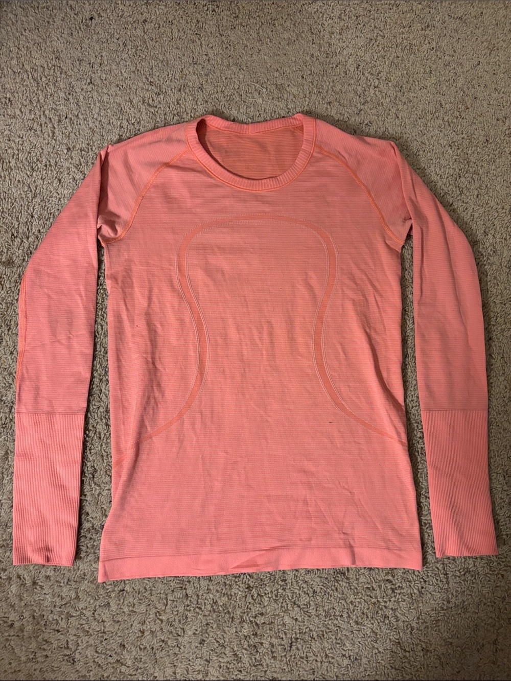 Lululemon/ athleta Coral Long Sleeve Active Top